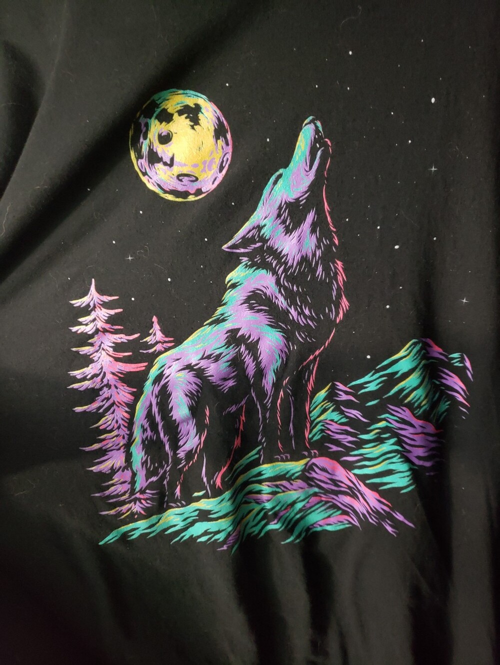 4xl Wolf Tee Shirt Lightly Worn Into The AM